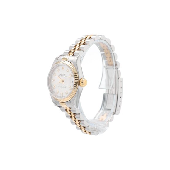 Rolex Ladies Datejust 26mm Two Tone Silver Diamond NS Dial Fluted Jubilee 79173
